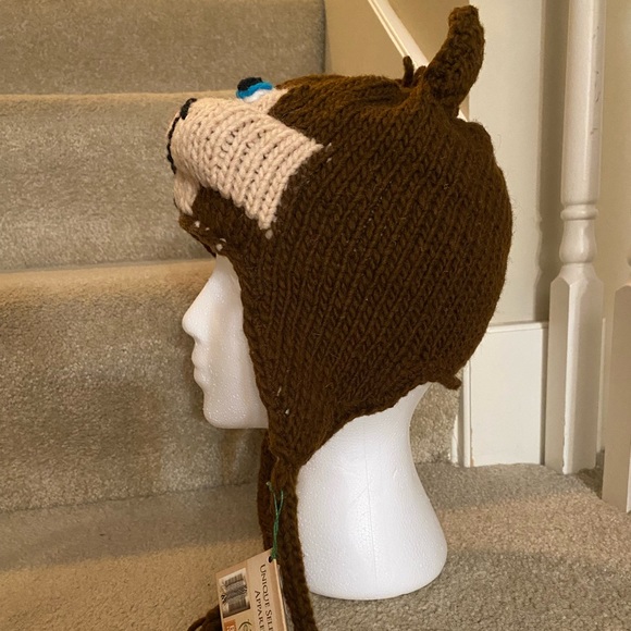 Bundle NEW Artisan HAND KNIT Kids Cold Weather  kids animal Winter Hat Cap - Picture 3 of 16